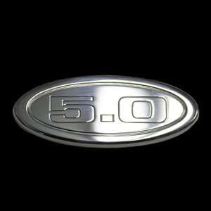  79 09 Mustang Polished Billet 5.0 Logo Oval Emblem 