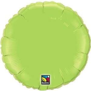  Lime Green Round Plain 18 Mylar Balloon Toys & Games