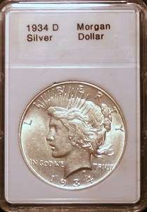1934 D Peace Silver Dollar   90% Silver  