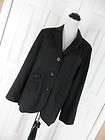 eddie bauer size 18 career blazer jacket black charcoal wool