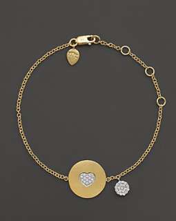 Meira T 14 Kt. Yellow Gold/Diamond Heart Bracelet  
