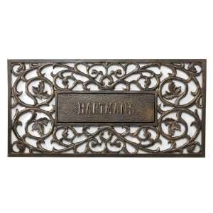  Personalized Filigree Rectangle Welcome Mat Patio, Lawn 