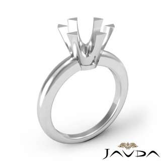 Unique Diamond Engagement Semi Mount Ring Platinum 6sz  