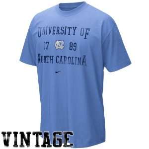   (UNC) Carolina Blue Old School Vintage T shirt