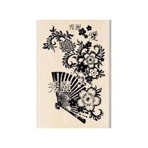  ASIAN SCRAPBOOKING WOOD MOUNTED RUBBER STAMP Arts, Crafts 