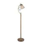Lite Source Floor Lamp with Crystal Accent in Brushed Gold Bronze 