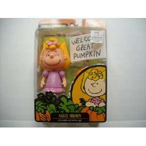   Great Pumpkin Charlie Brown Sally Figure with Pumpkin and Welcome Sign