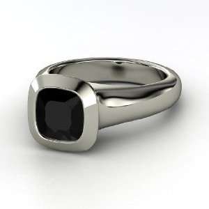    Geneva Ring, Cushion Black Onyx Sterling Silver Ring Jewelry