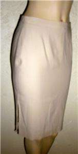 GIORGIO ARMANI Beige Seasonal Wool Pencil Skirt Sz 42  