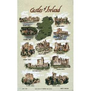 Castles Of Ireland Linen Tea Towel: Kitchen & Dining