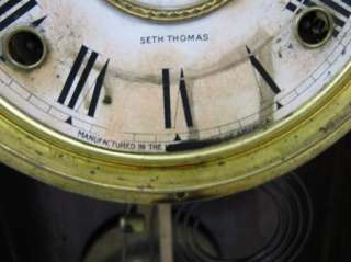  Antique Shelf Mantle Seth Thomas Parlor Cherub Angel Gothic Clock
