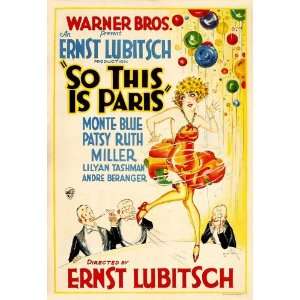 So This Is Paris Movie Poster (11 x 17 Inches   28cm x 44cm) (1926 