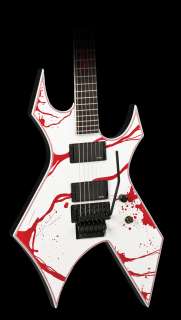   Jordison Signature Edition Warlock Guitar White Blood Splatter  