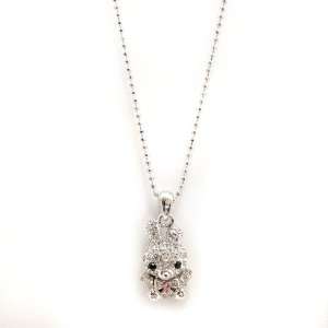   Finish Silver Plated Huggable Bunny Charm and Chain 