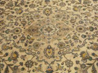   Handmade Antique 1930s Genuine Persian Kashan Wool Room Size Rug 1811