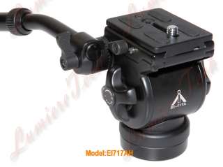 FT6907H Video Studio Camcorder Tripod Action Drag Head, MaxLoad 7Kg 