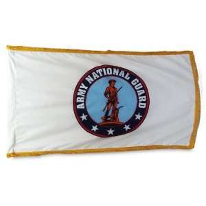  National Guard Indoor Flag 3ft X 5ft with Pole Hem and 