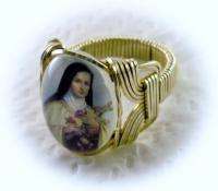 R327 St. Theresa Cameo Ring 14k Gold Filled Petite  
