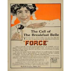 1908 Ad Force Flakes Sunny Jim Doll H.O. Mills Buffalo   Original 