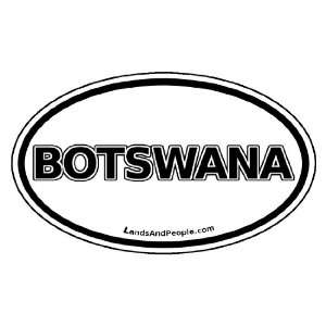  Botswana Africa State Car Bumper Sticker Decal Oval Black 