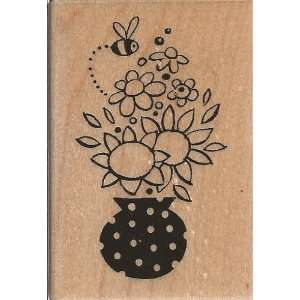  Bee Bop Bouquet Wood Mounted Rubber Stamp (H196)