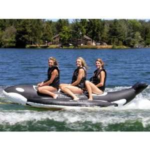   Inline Whale Ride Banana Boat Water Sled PVC 3 WR: Sports & Outdoors