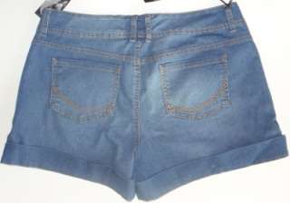 NINE WEST Jean Shorts Sz 16 32 Average NWT Cuffed Blue  