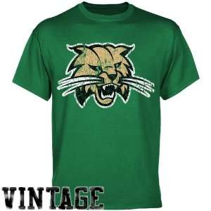  Ohio Bob Cat T Shirts : Ohio Bobcats Kelly Green Distressed 