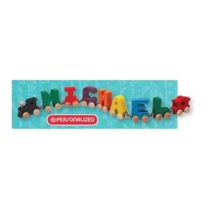  Natural Wood Letter Train Cars Toys & Games