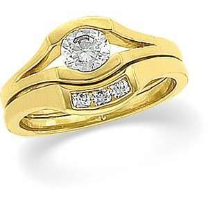  04.40 .06 CT TW 14K Yellow Gold Diamond Engagement Ring 