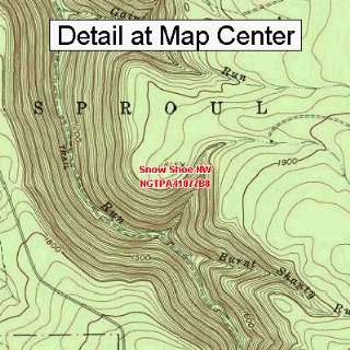 USGS Topographic Quadrangle Map   Snow Shoe NW, Pennsylvania (Folded 