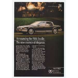 1986 Cadillac Seville Print Ad (9747) 
