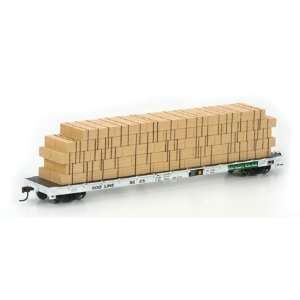  HO RTR 60 Flat w/Lumber Load, SOO #2 Toys & Games