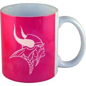 Minnesota Vikings Pink Logo Design Coffee Mug:  Kitchen 