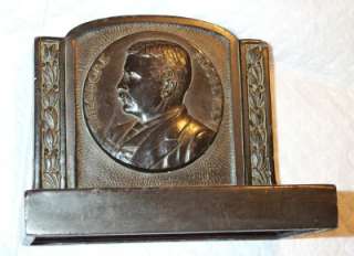 Antique Dated 1921 Ron L V Aronson Theodore Teddy Roosevelt Bronze 