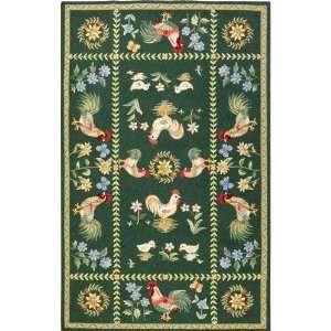  Spring on the Farm Area Rug   26x10 runner, Green: Home 