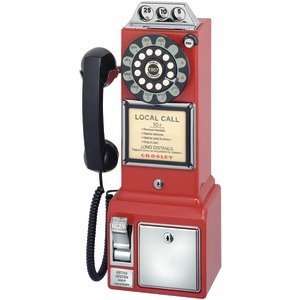  New CROSLEY RADIO CR56 RE 1950S CLASSIC PAY PHONE  RED 