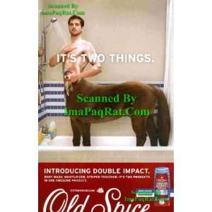 Old Spice Body Wash: Centaur Showering: Great Original Photo Print Ad!