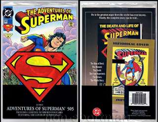 ADVENTURES OF SUPERMAN #505 BAGGED EDITION NM POSTCARD  