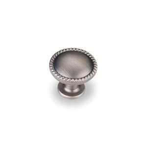 Rope Drawer knob Cabinet Hardware Pewter like Brushed Nickel 