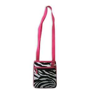  Pink Zebra Crossbody Purse Handbag Bag 
