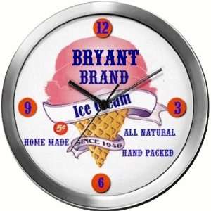  BRYANT 14 Inch Ice Cream Metal Clock Quartz Movement 