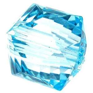  Turquoise Square Plastic Beads (40 pcs). 10mm x 8mm x 8mm 