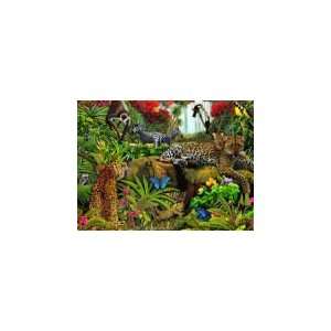  Wild Jungle   100 Large Pieces Jigsaw Puzzle Toys & Games