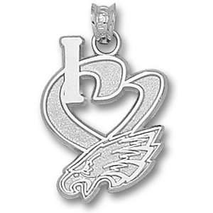  Philadelphia Eagles NFL I Heart Logo 3/4 Pendant 
