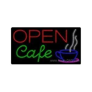  Cafe Open Outdoor LED Sign 20 x 37: Home Improvement