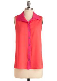 Stop, Block, and Roll Top   Mid length, Casual, Orange, Pink, Color 