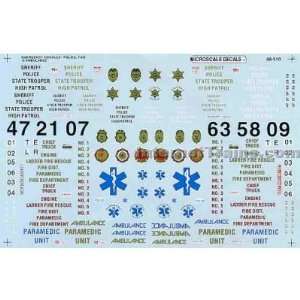   Decal Set   Markings for Police, Fire, Ambulance 1970+ Toys & Games