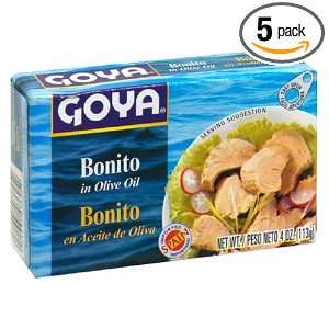 Goya Bonito/Albacore Olive Oil, 4 Ounce Unit (Pack of 5):  