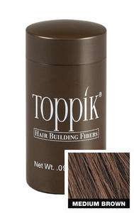 Toppik Fibers Hide Bald Spots TRAVEL MED BROWN + Buffer  